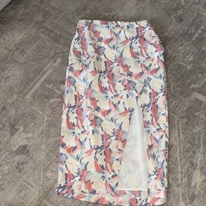 Abercrombie & Fitch Multicolor Abstract Midi Skirt